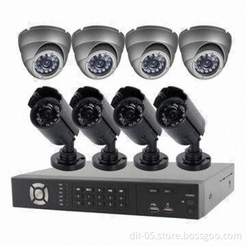 8-channel H.264 DVR Kit, 18.3m Cable